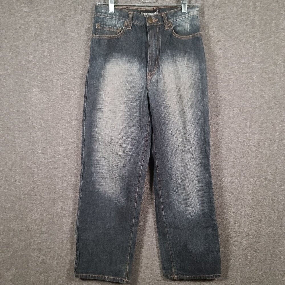 Eddie Domani Boys Size 14 Denim Jeans Distressed